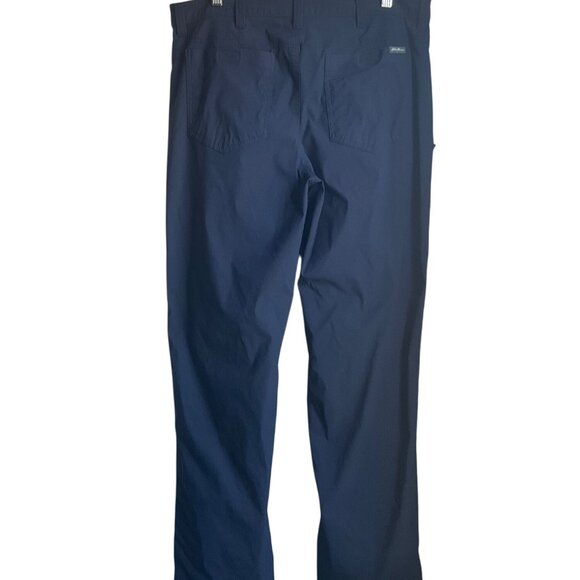 Eddie Bauer Mens 36 Winter Tech Pants Navy Blue Fleece-Lined Nylon Stretch - Picture 2 of 16